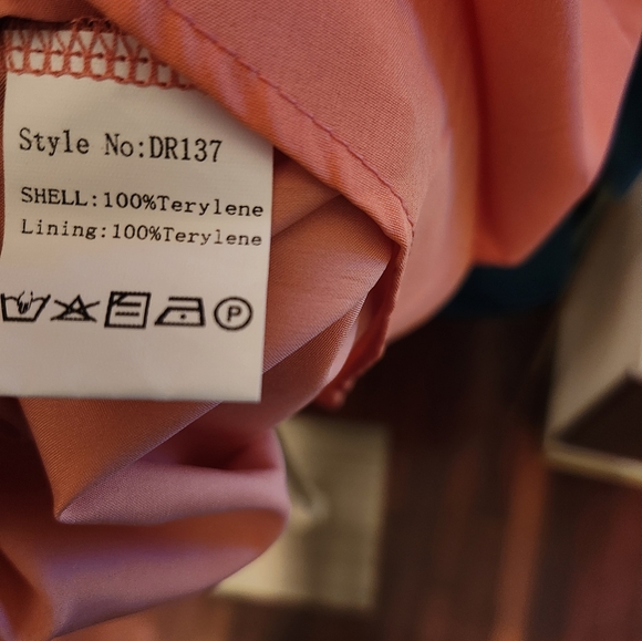 Exlura NWT Boho Peasant Dress Coral Like Color Sz. Small - Picture 15 of 15